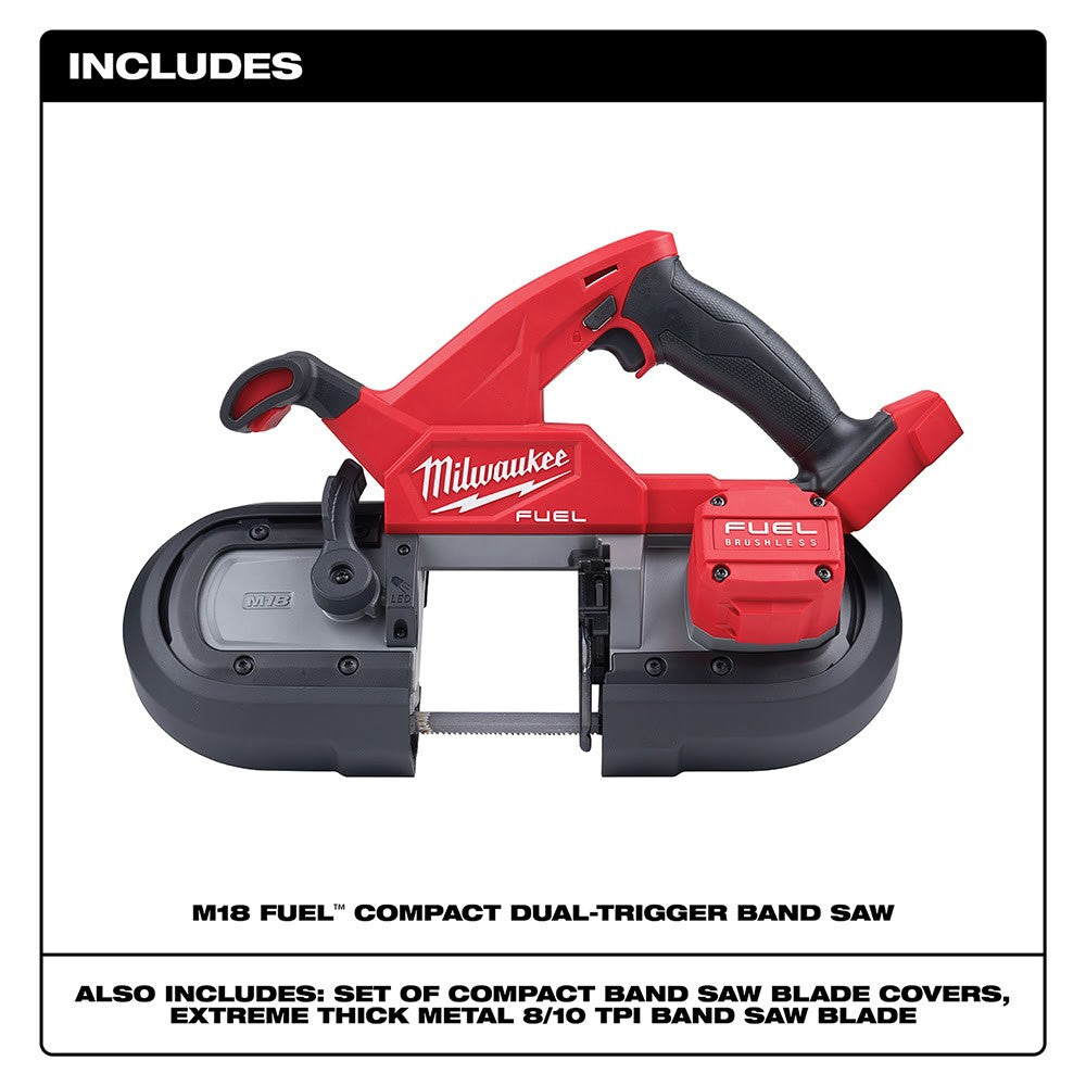 Milwaukee 2829S-20 M18 FUEL Compact Dual-Trigger Band Saw, Bare Tool