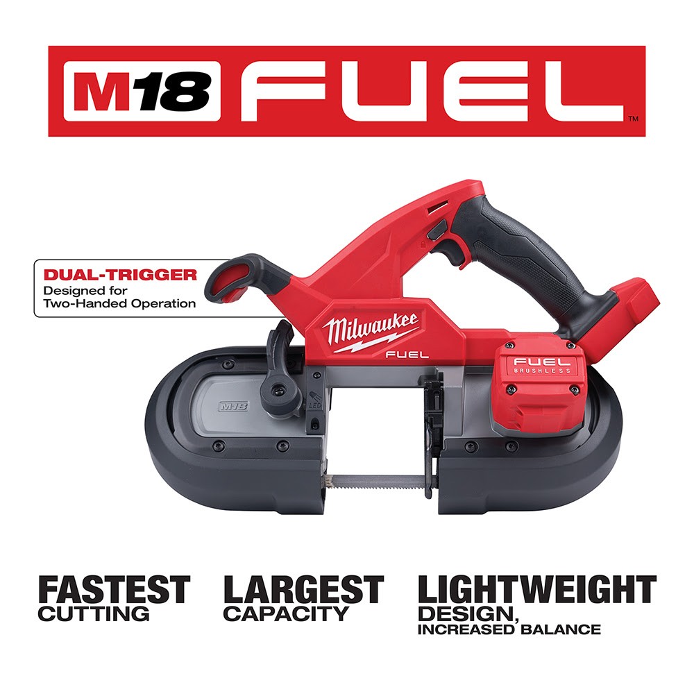 Milwaukee 2829S-20 M18 FUEL Compact Dual-Trigger Band Saw, Bare Tool