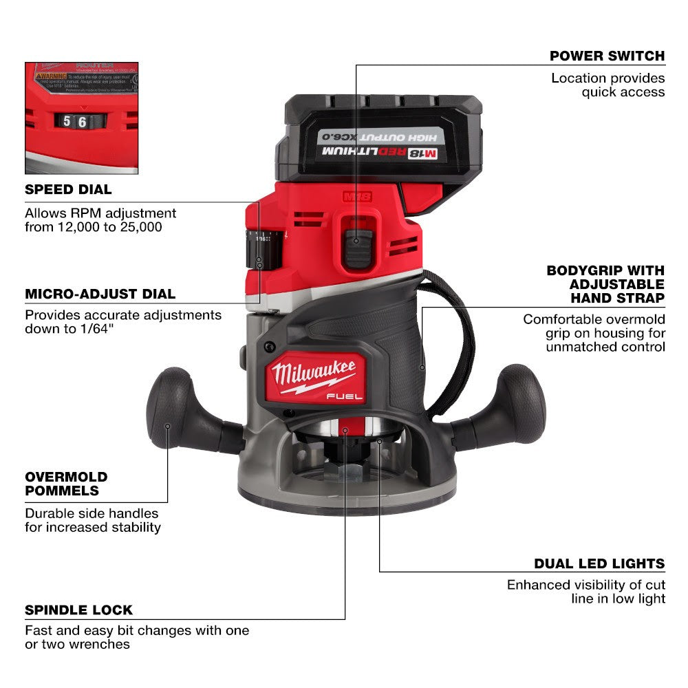 Milwaukee 2838-21 M18 FUEL 1/2 Router Kit