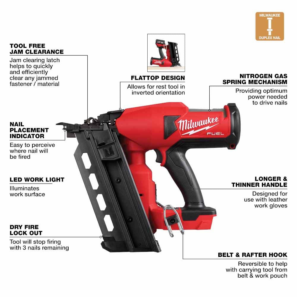 Milwaukee 2844-20 M18 FUEL Duplex Nailer