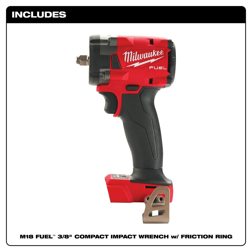 Milwaukee 2854-20 M18 FUEL™ 3/8 Compact Impact Wrench w/ Friction Ring, Bare Tool