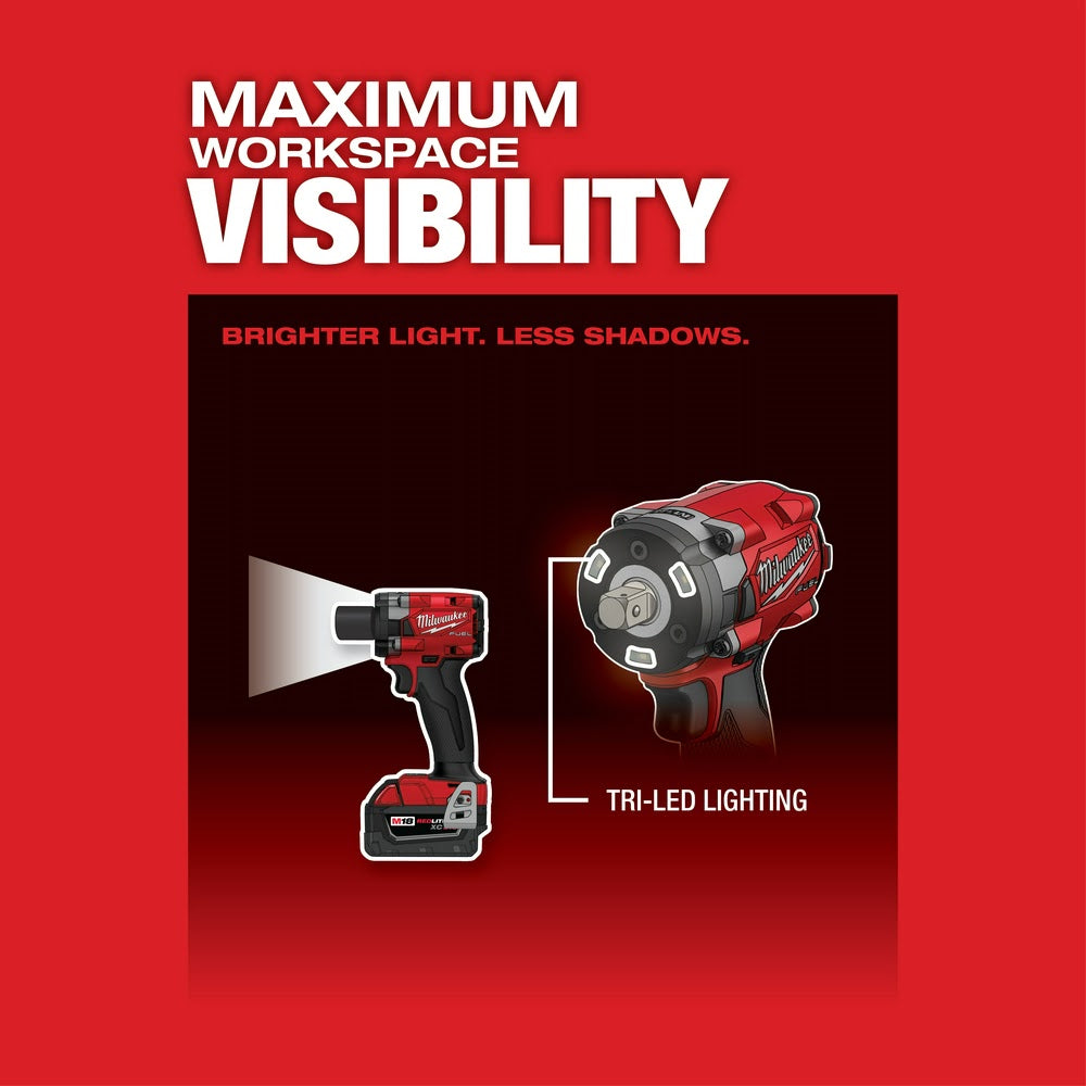 Milwaukee 2855P-20 M18 FUEL™ 1/2 Compact Impact Wrench w/ Pin Detent Bare Tool