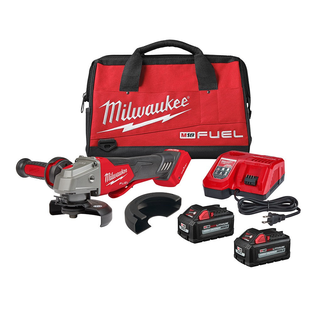Milwaukee 2882-22 M18 FUEL™ 4-1/2/5 Braking Grinder w/ ONE-KEY™ Paddle Switch, No-Lock Kit