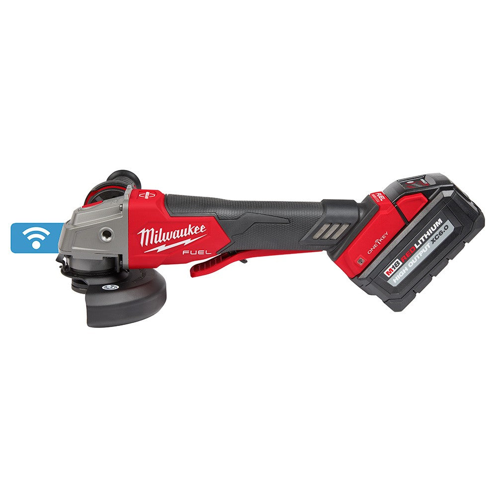 Milwaukee 2882-22 M18 FUEL™ 4-1/2/5 Braking Grinder w/ ONE-KEY™ Paddle Switch, No-Lock Kit