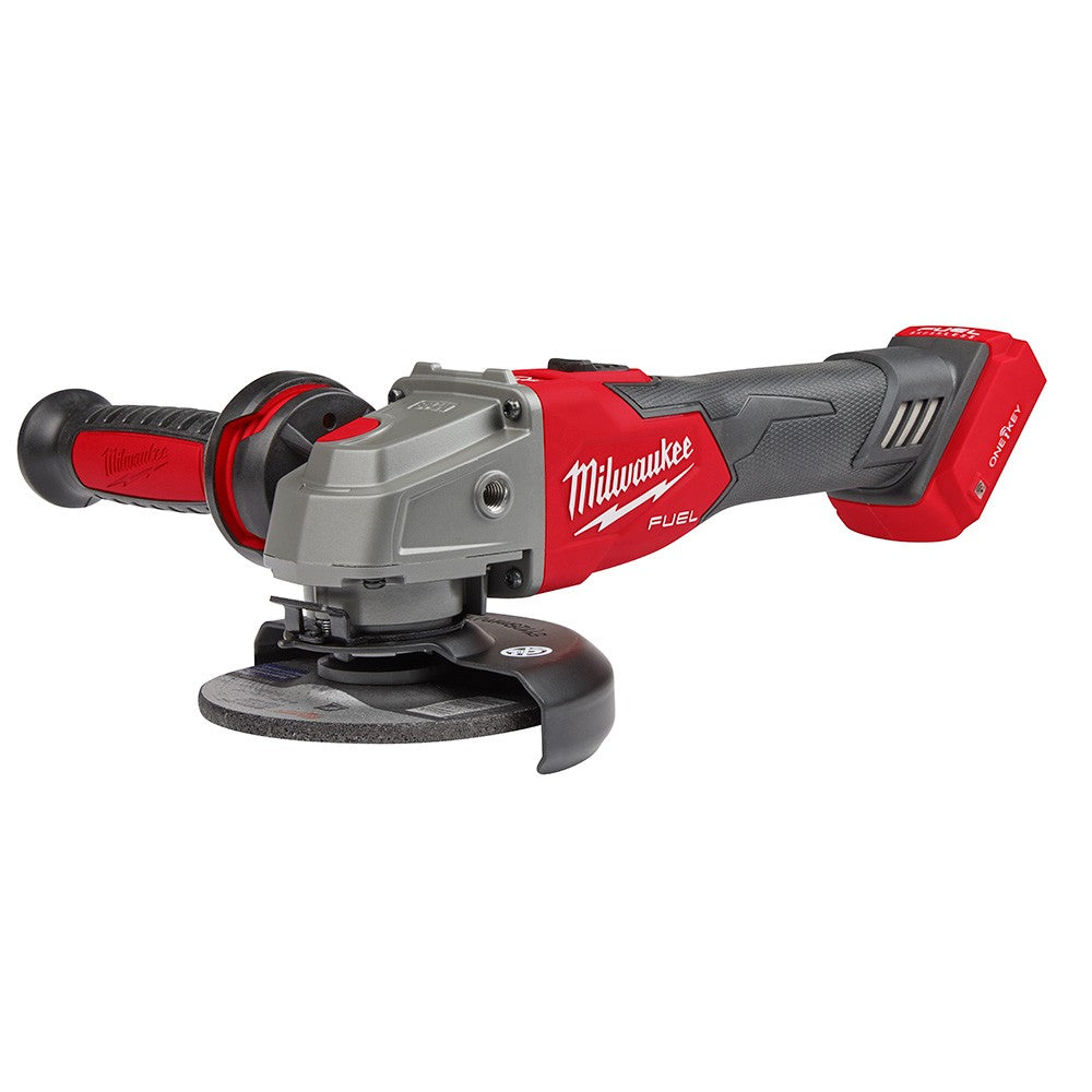 Milwaukee 2883-20 M18 FUEL™ 4-1/2/5 Braking Grinder w/ ONE-KEY™ Slide Switch, Lock-On, Bare