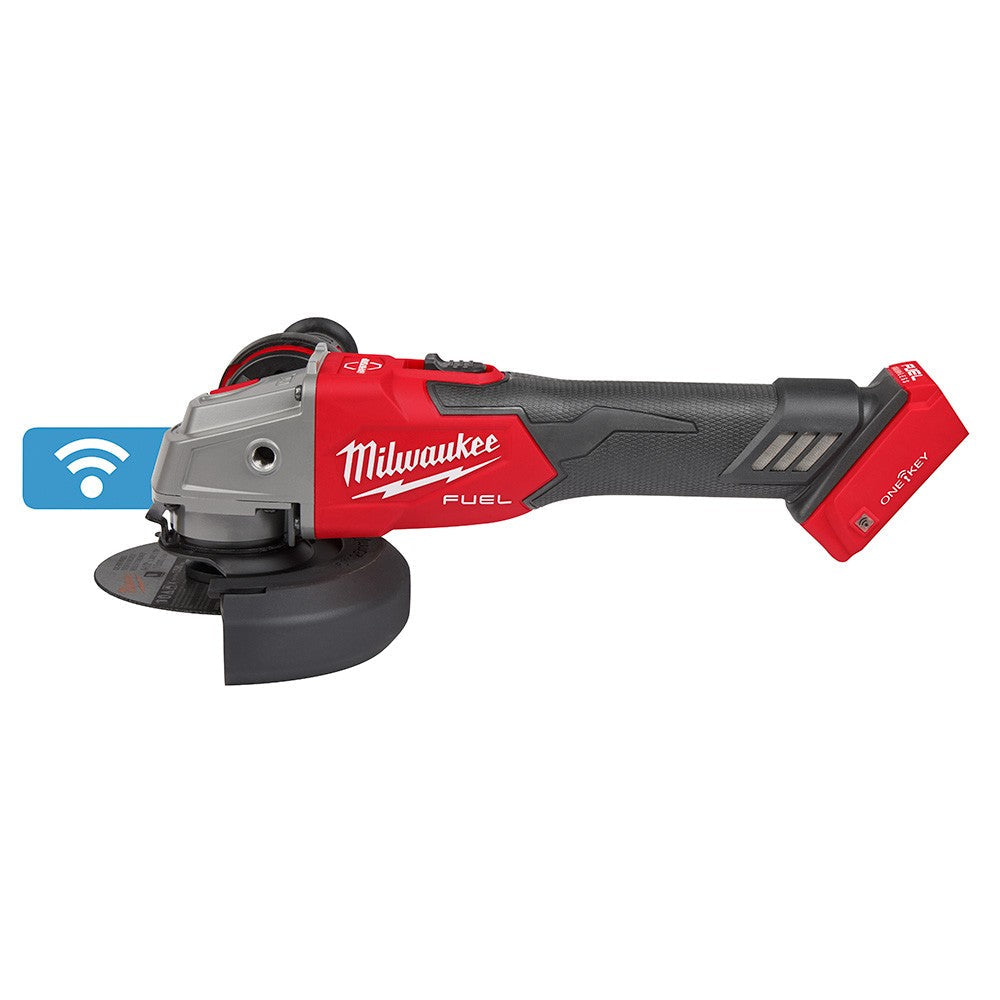 Milwaukee 2883-20 M18 FUEL™ 4-1/2/5 Braking Grinder w/ ONE-KEY™ Slide Switch, Lock-On, Bare