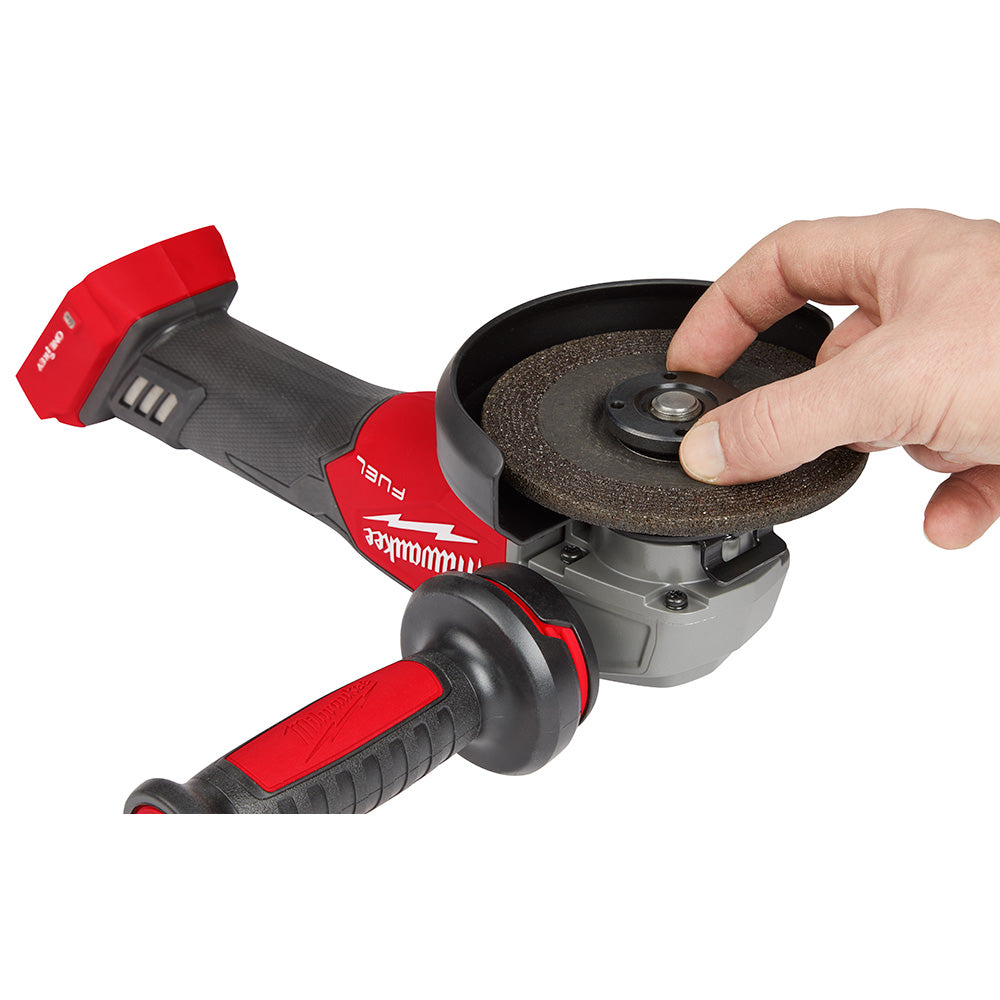 Milwaukee 2883-20 M18 FUEL™ 4-1/2 / 5 Braking Grinder w/ ONE-KEY™ Slide Switch, Lock-On
