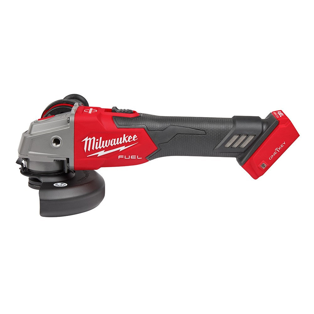 Milwaukee 2883-20 M18 FUEL™ 4-1/2/5 Braking Grinder w/ ONE-KEY™ Slide Switch, Lock-On, Bare