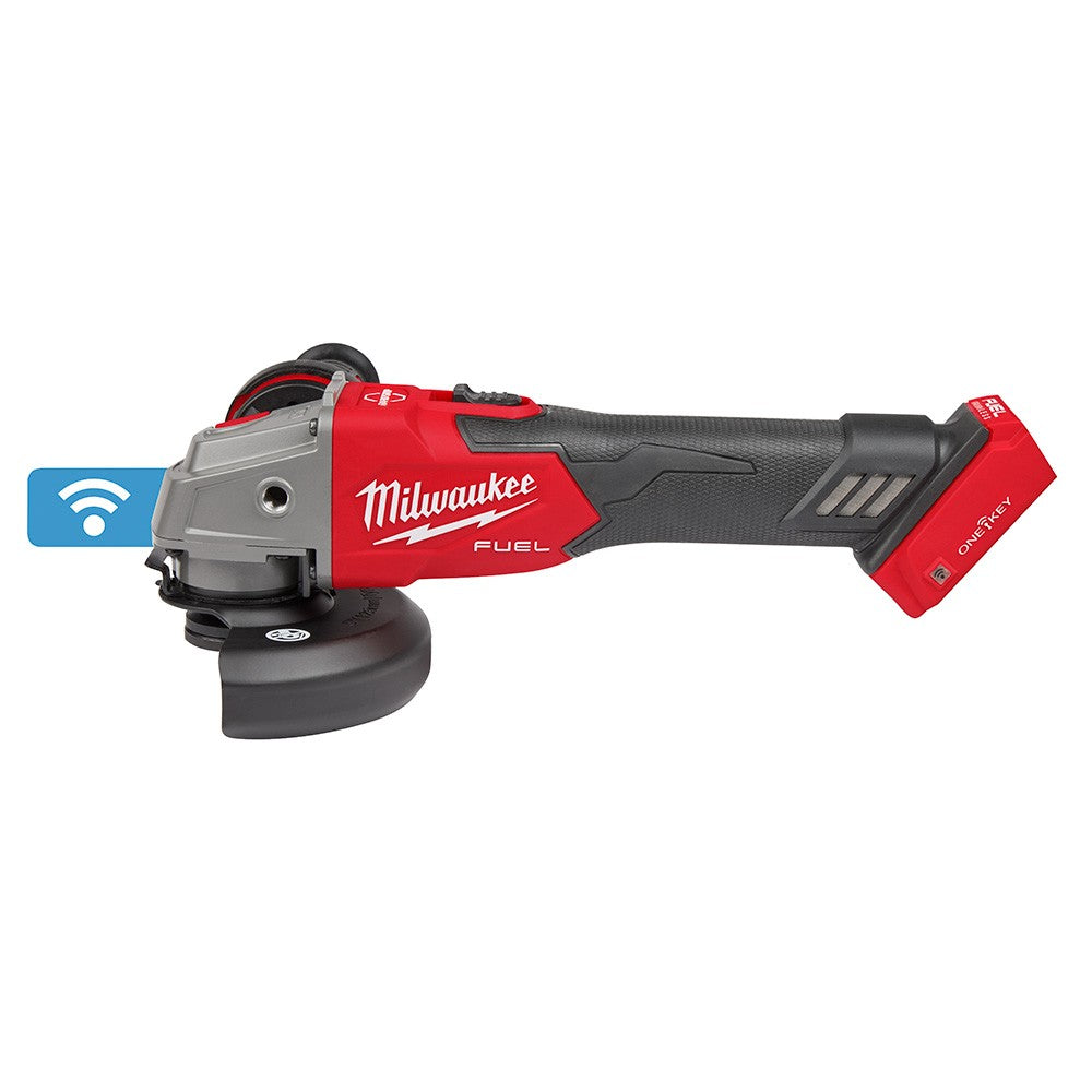 Milwaukee 2883-20 M18 FUEL™ 4-1/2/5 Braking Grinder w/ ONE-KEY™ Slide Switch, Lock-On, Bare