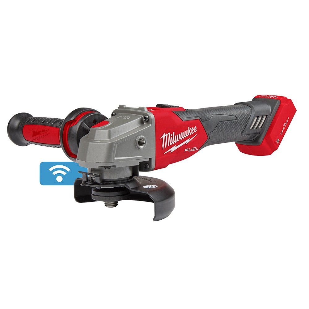 Milwaukee 2883-20 M18 FUEL™ 4-1/2/5 Braking Grinder w/ ONE-KEY™ Slide Switch, Lock-On, Bare