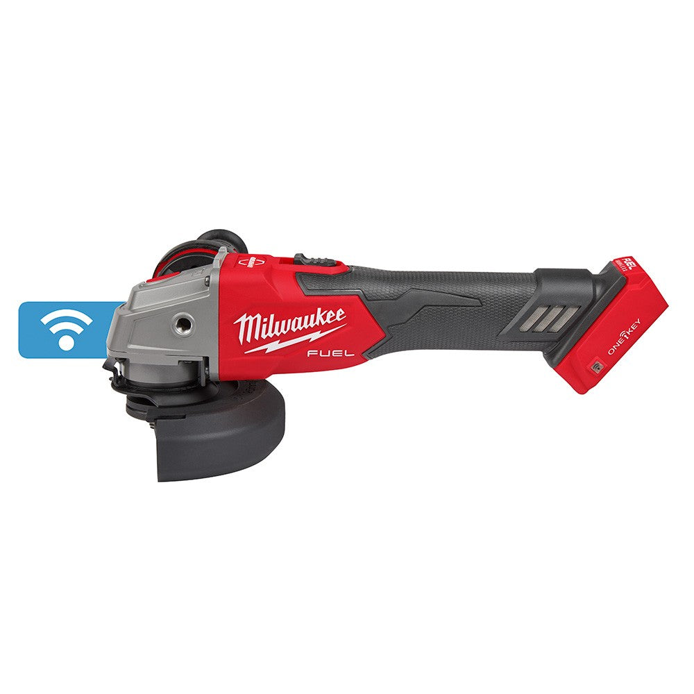 Milwaukee 2883-20 M18 FUEL™ 4-1/2/5 Braking Grinder w/ ONE-KEY™ Slide Switch, Lock-On, Bare