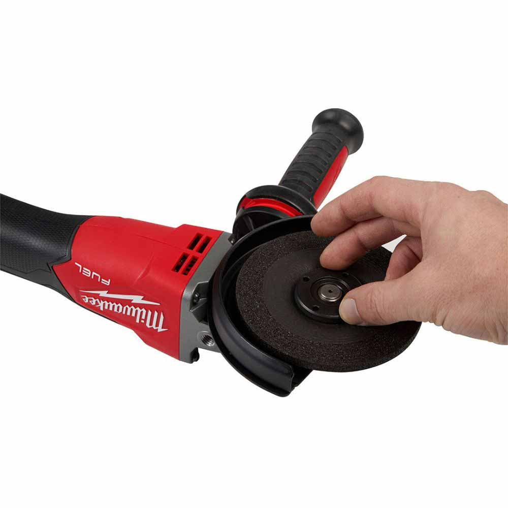 Milwaukee 2887-20 M18 FUEL™ 5 Flathead Braking Grinder, Slide Switch Lock-On