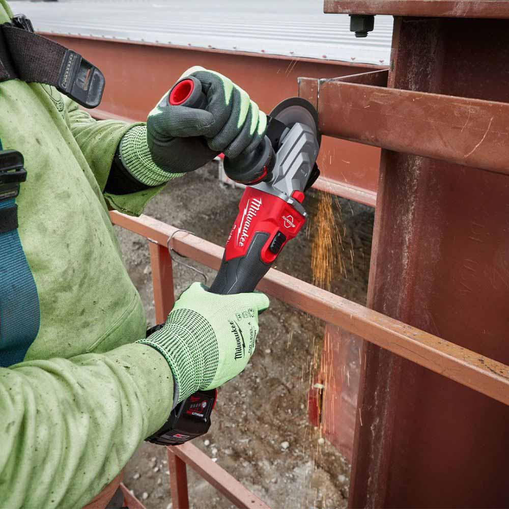 Milwaukee 2887-20 M18 FUEL™ 5 Flathead Braking Grinder, Slide Switch Lock-On