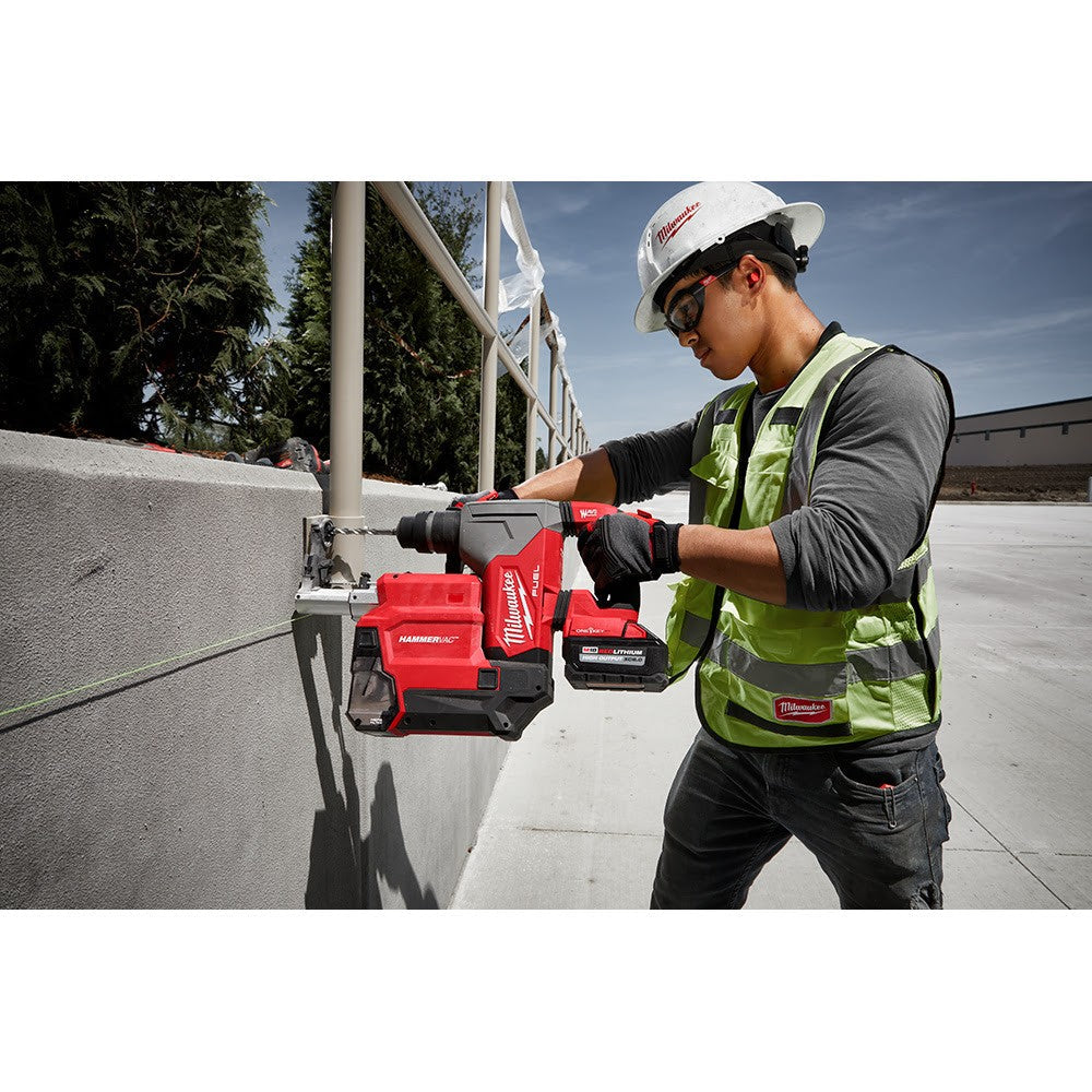 Milwaukee 2915-22DE M18 FUEL 1-1/8” SDS Plus Rotary Hammer Kit with Dedicated Dust Extractor - (2) XC6.0 Battery Pack