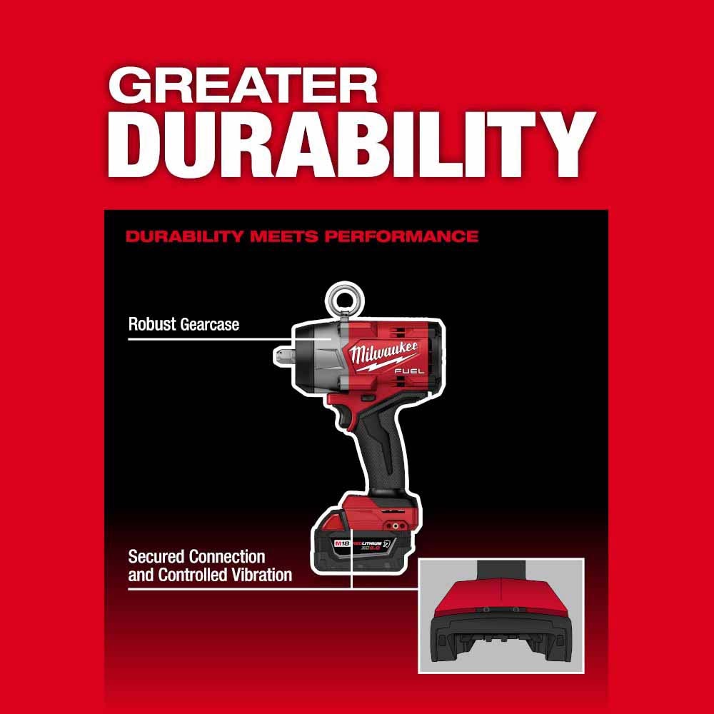 Milwaukee 2966-22 M18 FUEL 1/2 High Torque Impact Wrench w/ Pin Detent Kit