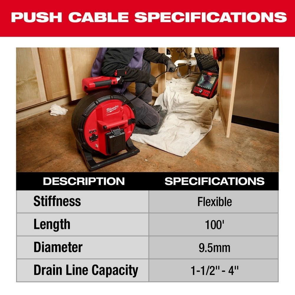Milwaukee 2972-20 M18 100 Flexible Pipeline Inspection Reel