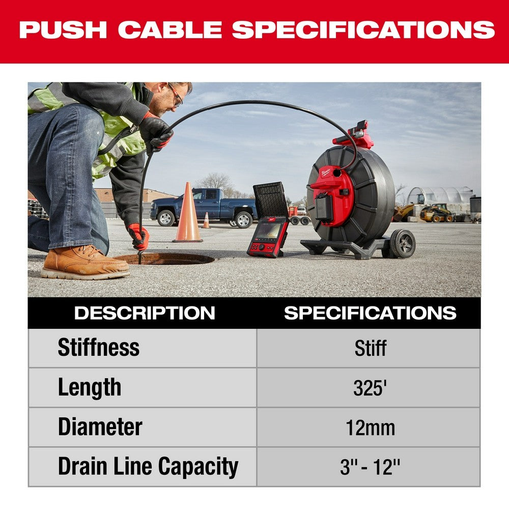 Milwaukee 2976-22 M18 325’ Stiff Pipeline Inspection System