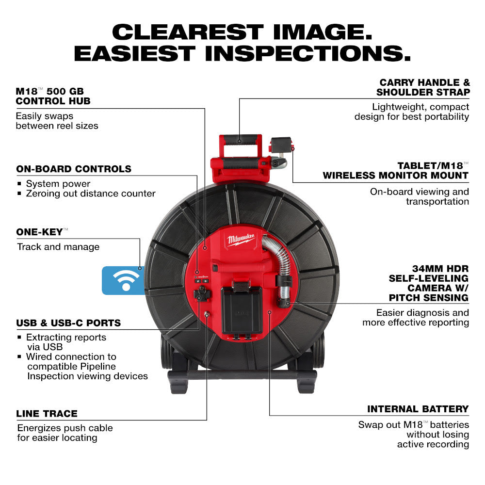Milwaukee 3976-22 M18 325 Stiff Modular Pipeline Inspection System