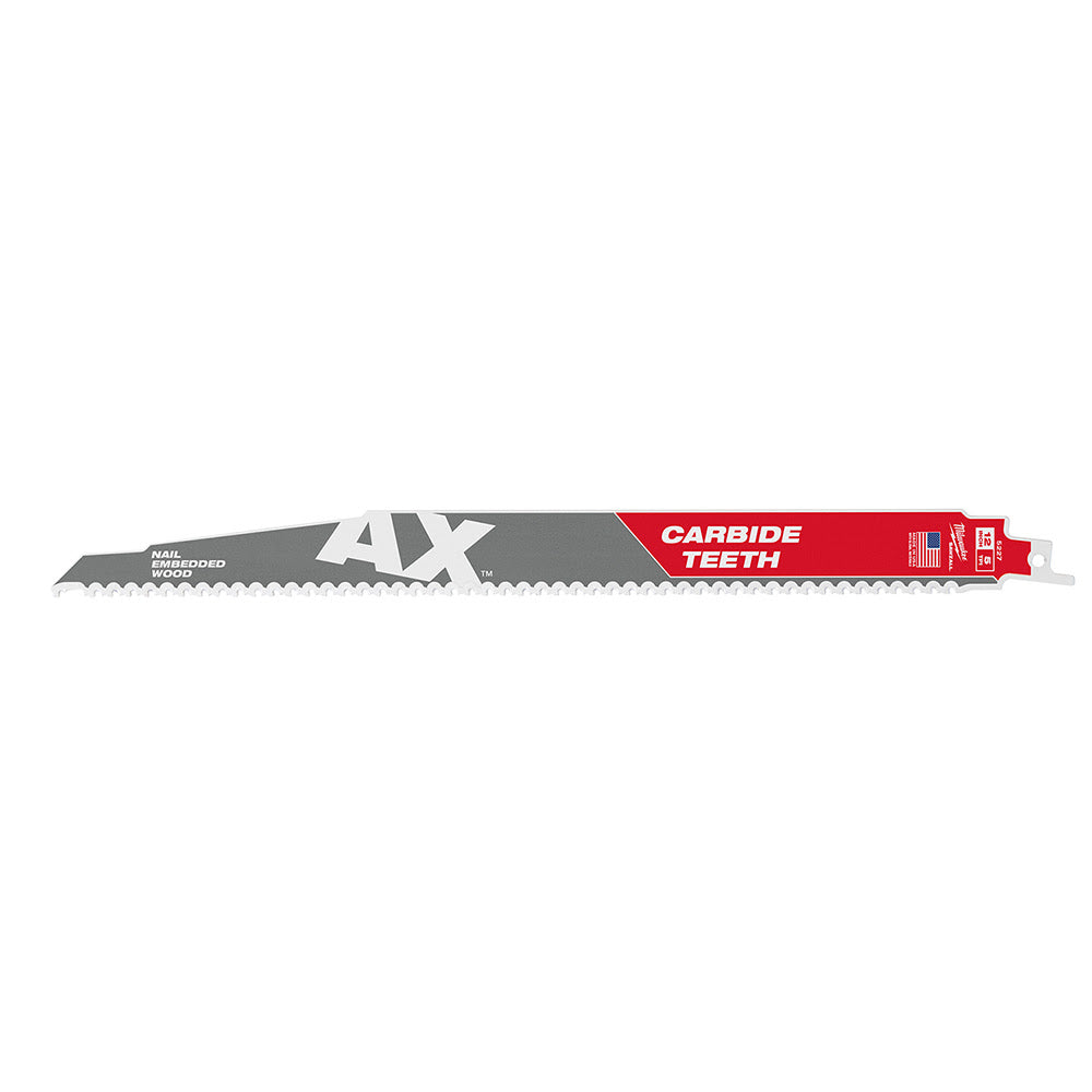 Milwaukee 48-00-5227 Sawzall Blade With Carbide Teeth, 12 5TPI