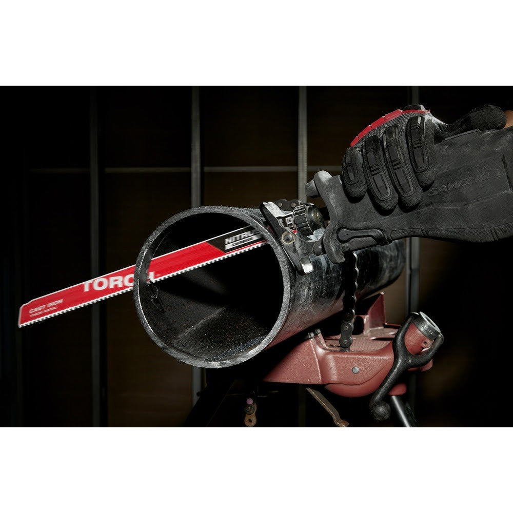Milwaukee 48-00-5563 12” 7TPI The TORCH™ with NITRUS Carbide™ for Cast Iron SAWZALL® Blade 5Pk