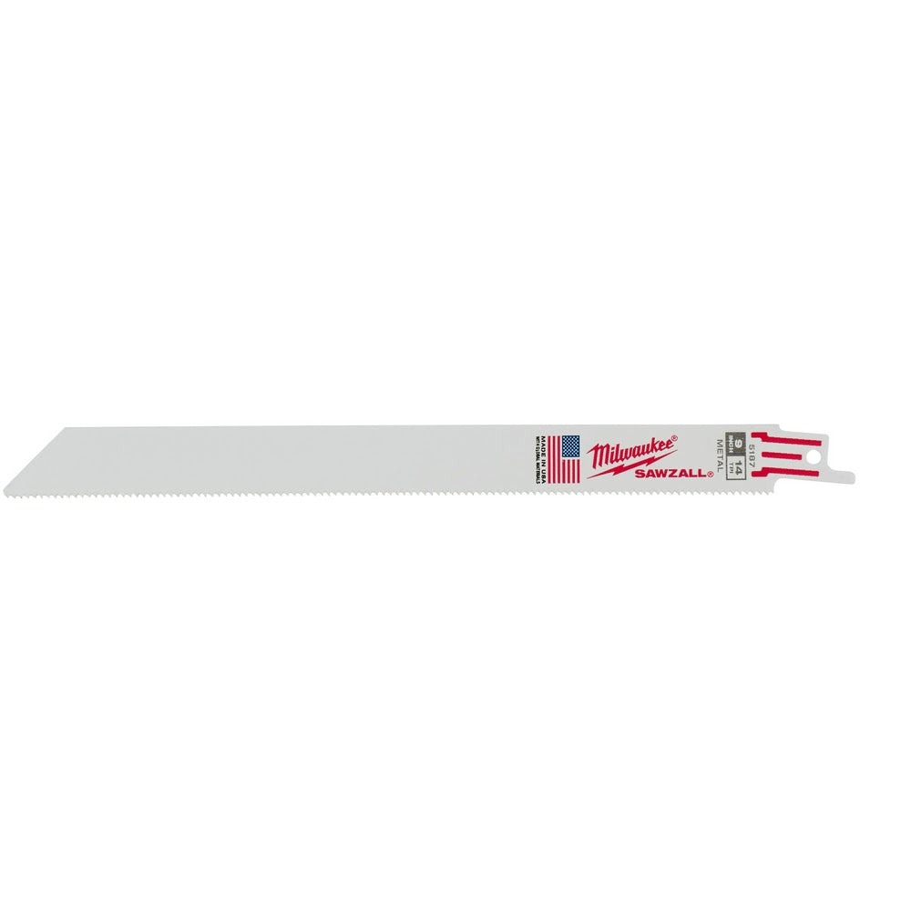 Milwaukee 48-01-6187 9 x 14 TPI Bi-Metal Super Sawzall Blade, 50-Pack