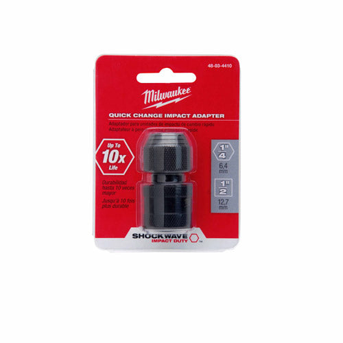 Milwaukee 48-03-4410 1/2 Square x 1/4 Hex Shockwave Hex Adapter