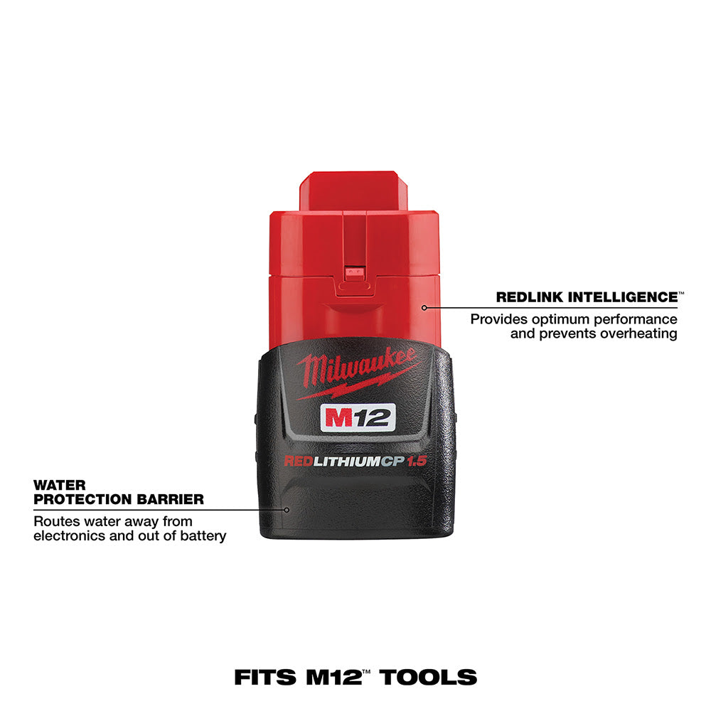 Milwaukee 48-11-2411 M12 REDLITHIUM Compact Battery Two Pack