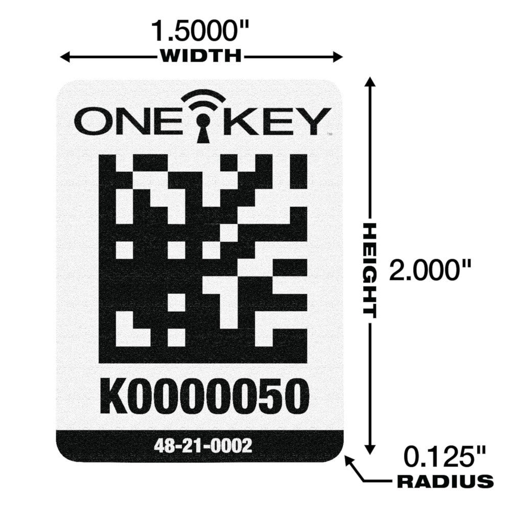 Milwaukee 48-21-0002 ONE-KEY™ Asset ID Tag – Lg. Plastic Surface