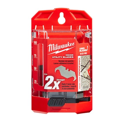 Milwaukee 48-22-1952 50Pc Hook Utility Knife Blades w/ Dispenser