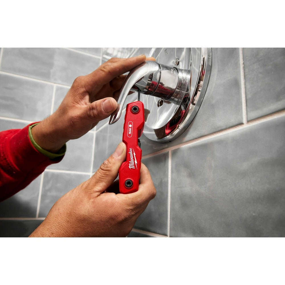 Milwaukee 48-22-2183 2PC 17-Key Folding Hex Key Sets - SAE/Metric