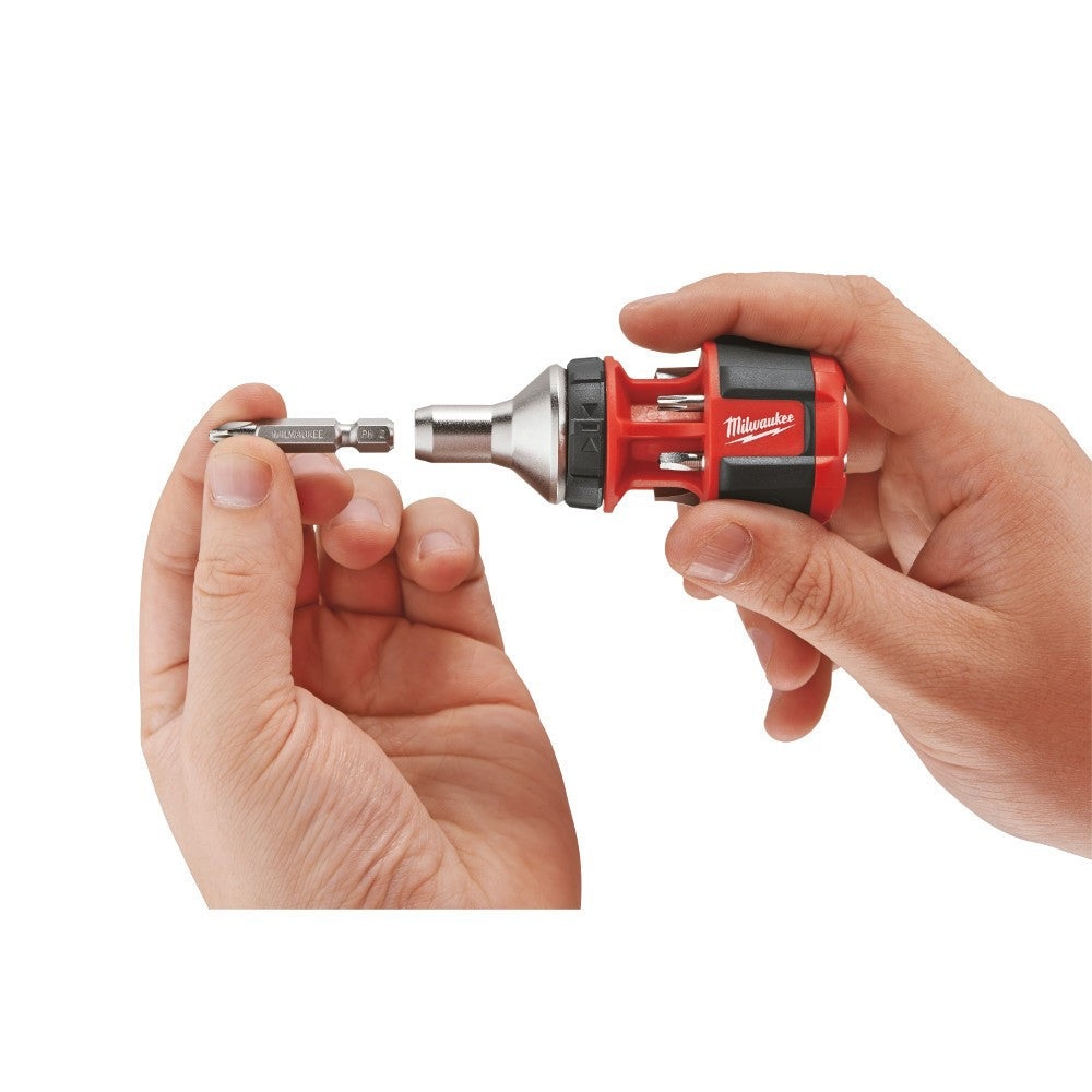 Milwaukee 48-22-2330 8-in-1 Compact Ratcheting Multi-bit Driver