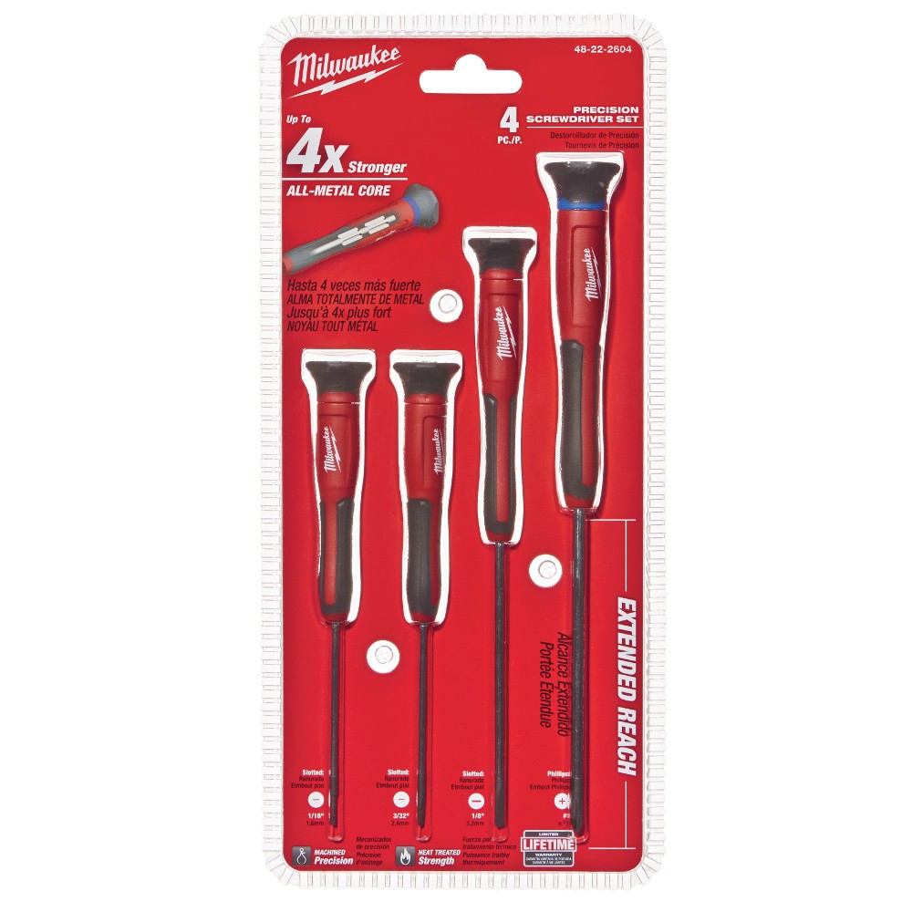 Milwaukee 48-22-2604 4Pc Precision Screwdriver Set