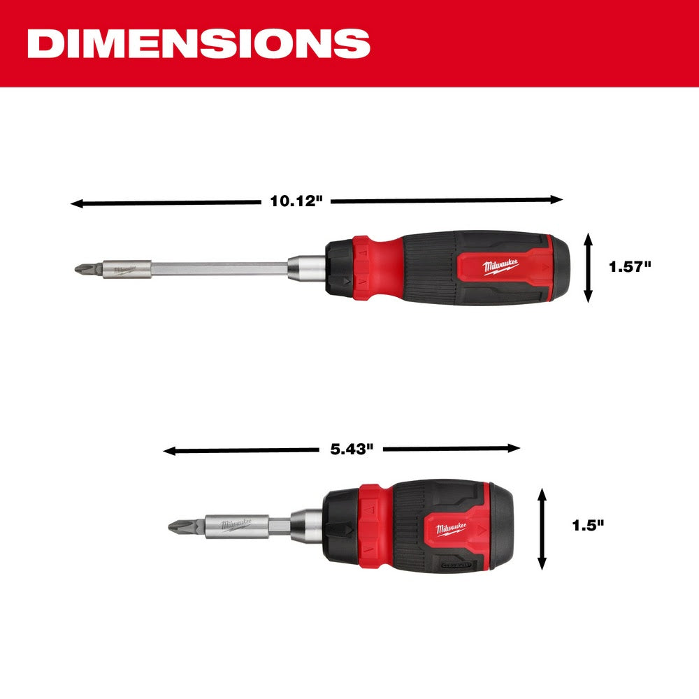 Milwaukee 48-22-2905 2pc 14-in-1 Ratcheting Multi-Bit and 8-in-1 Ratcheting Compact Multi-bit Screwdriver Set