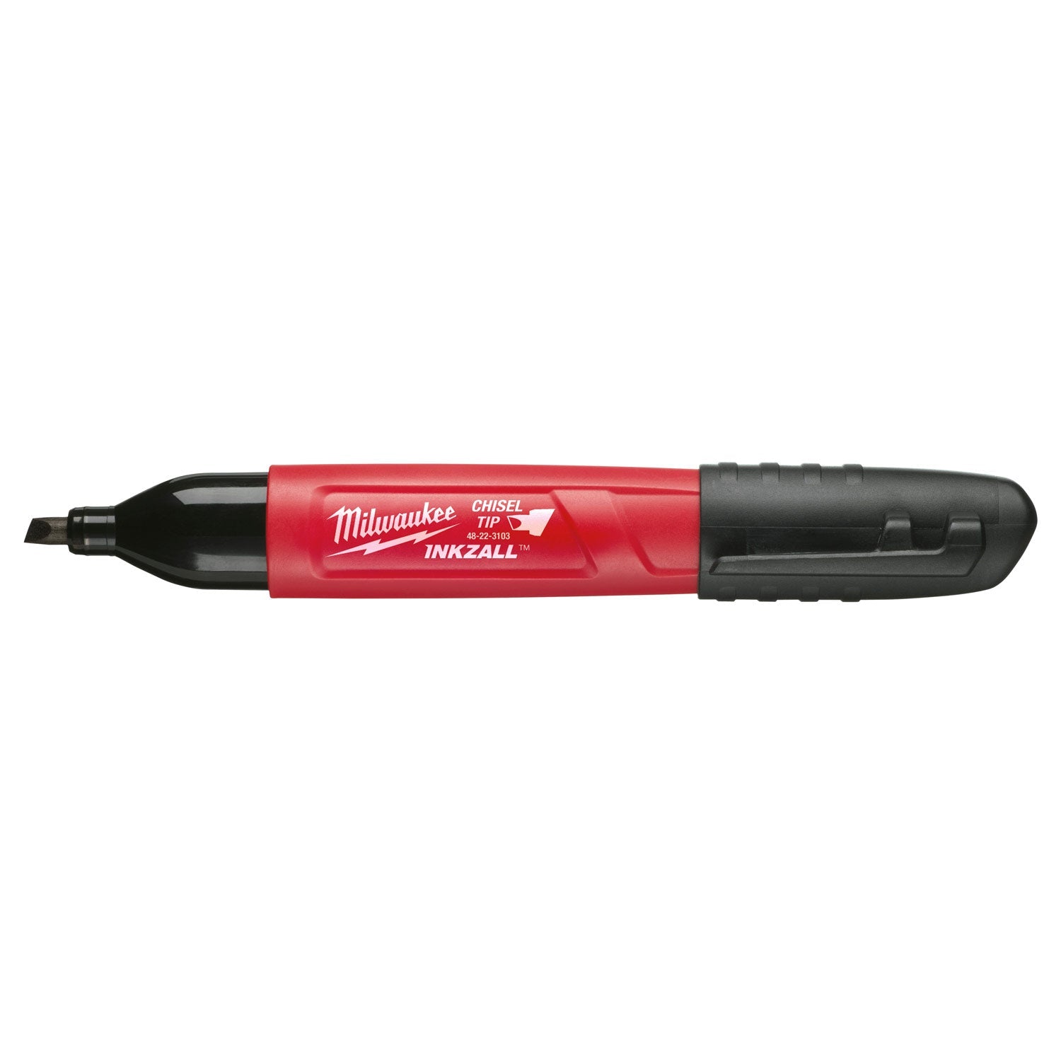 Milwaukee 48-22-3130 INKZALL Black Chiesel Tip Markers