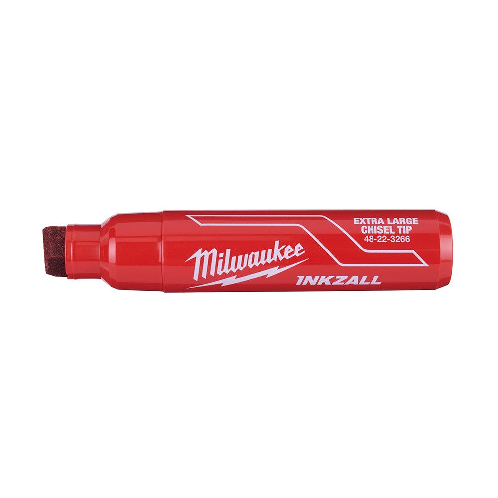 Milwaukee 48-22-3266 INKZALL Extra Large Chisel Tip Red Marker, 12 Pack