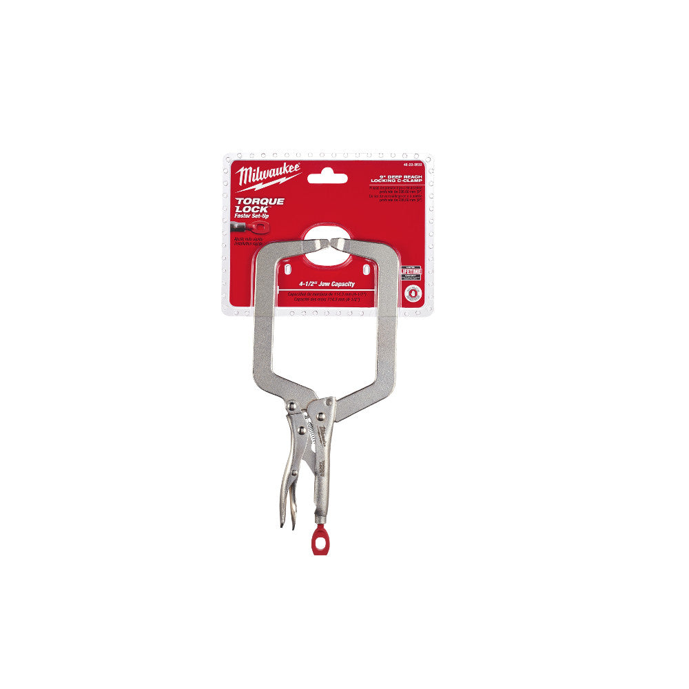 Milwaukee 48-22-3533 9 Deep Reach Locking C-Clamp