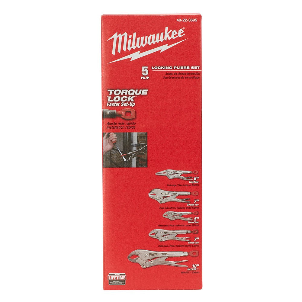 Milwaukee 48-22-3695 5-Piece Torque Lock Pliers Kit
