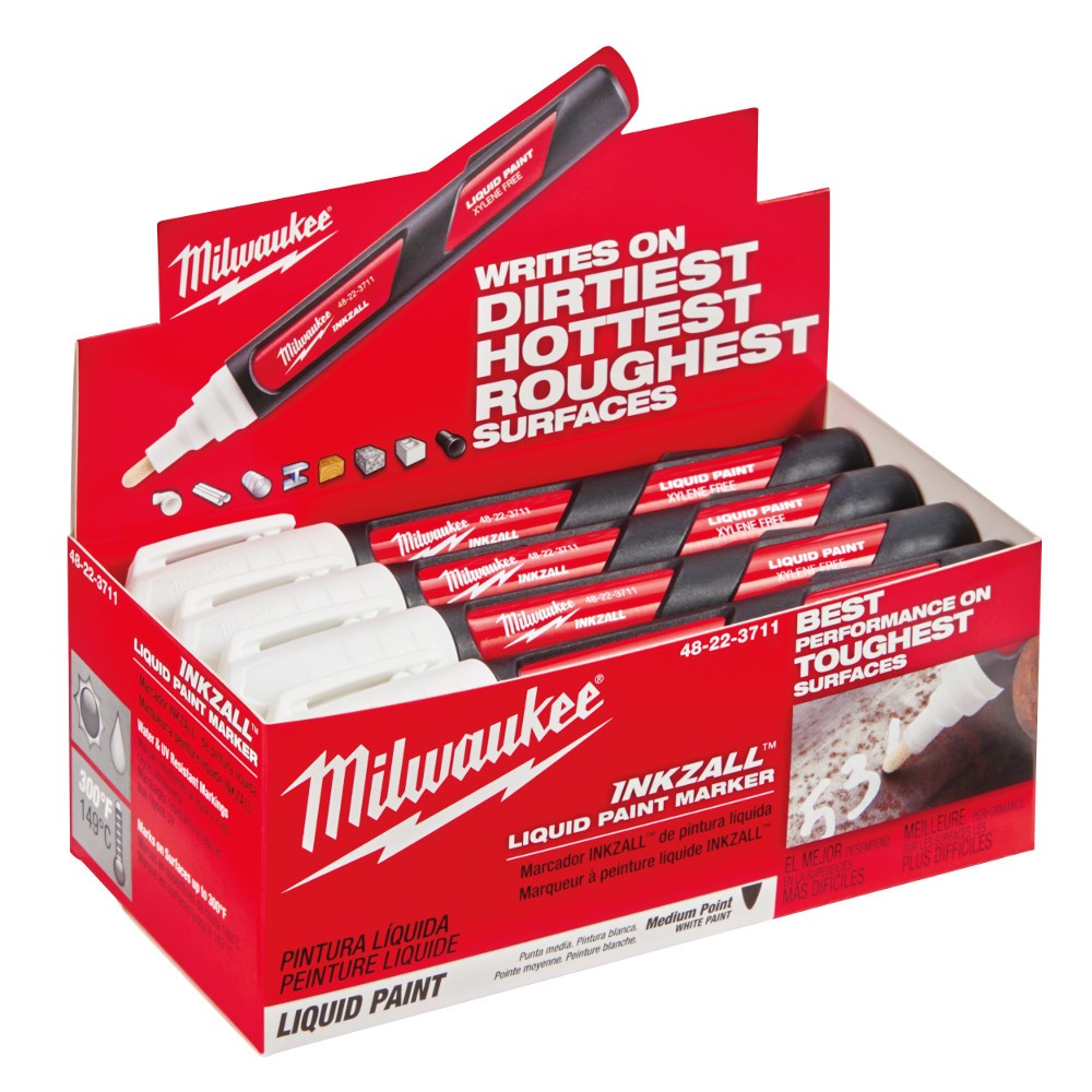 Milwaukee 48-22-3711 INKZALL White Paint Marker