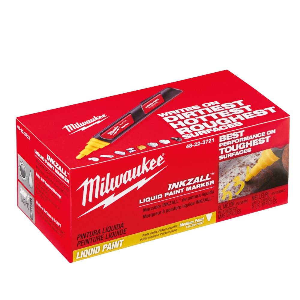 Milwaukee 48-22-3721 INKZALL Yellow Paint Marker