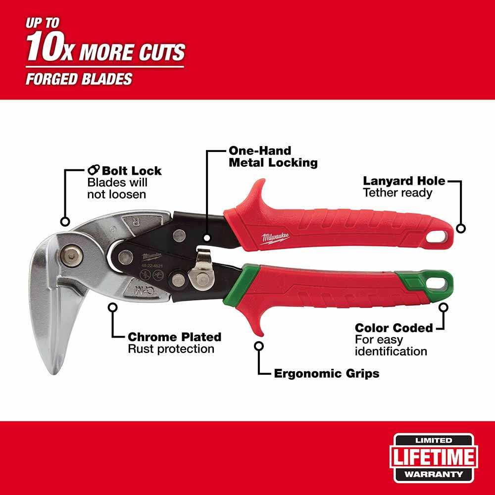 Milwaukee 48-22-4521 Right Angle Right Cutting Snip