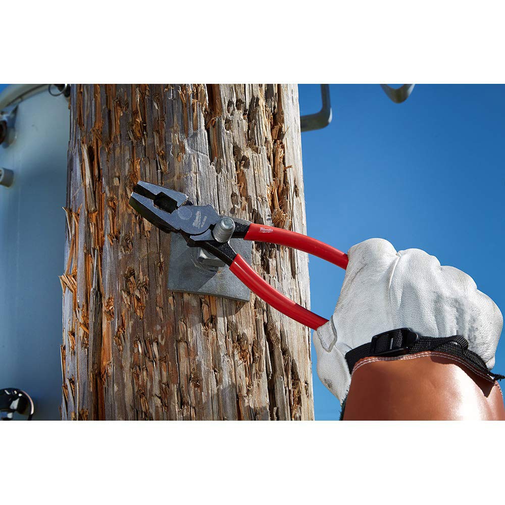 Milwaukee 48-22-6503 High Leverage Linesmans Pliers with Thread Cleaner