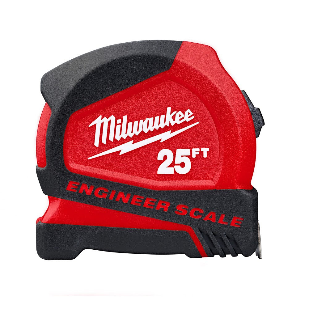 Milwaukee 48-22-6625E 25 Compact Tape Measure w/ Engineer Scale