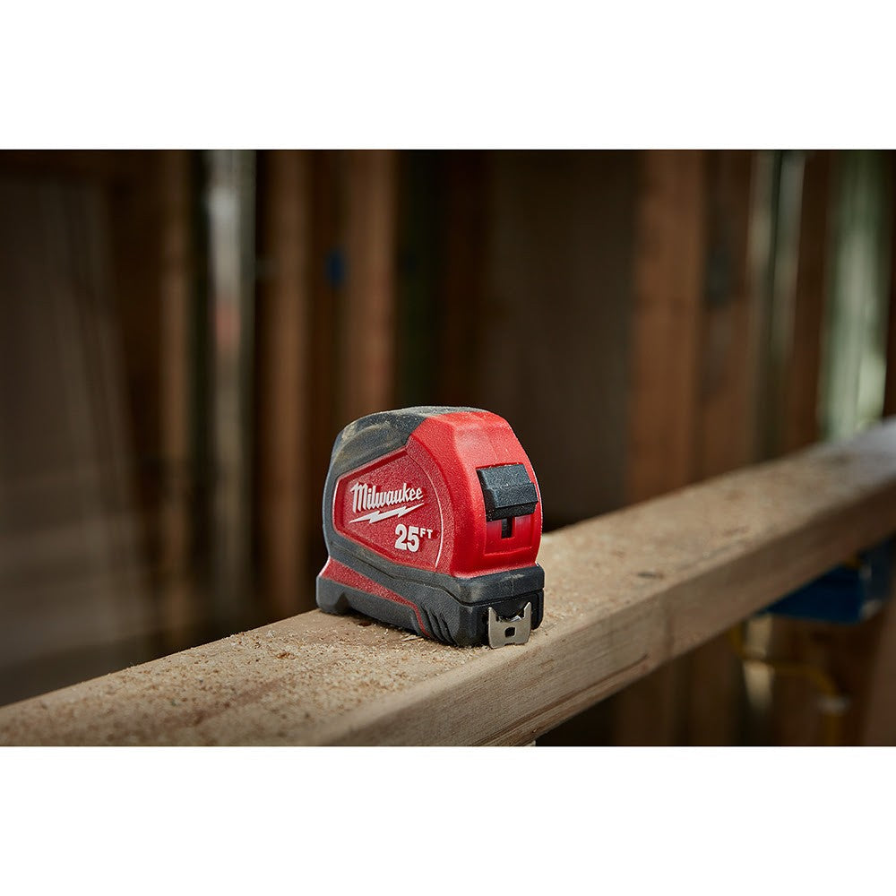 Milwaukee 48-22-6825 25Ft Compact Nylon Bond Blade Protection Auto Lock Tape