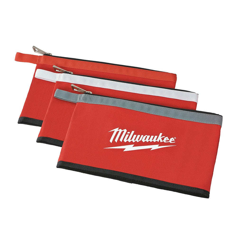 Milwaukee 48-22-8193 3Pk Colored Zippered Pouches