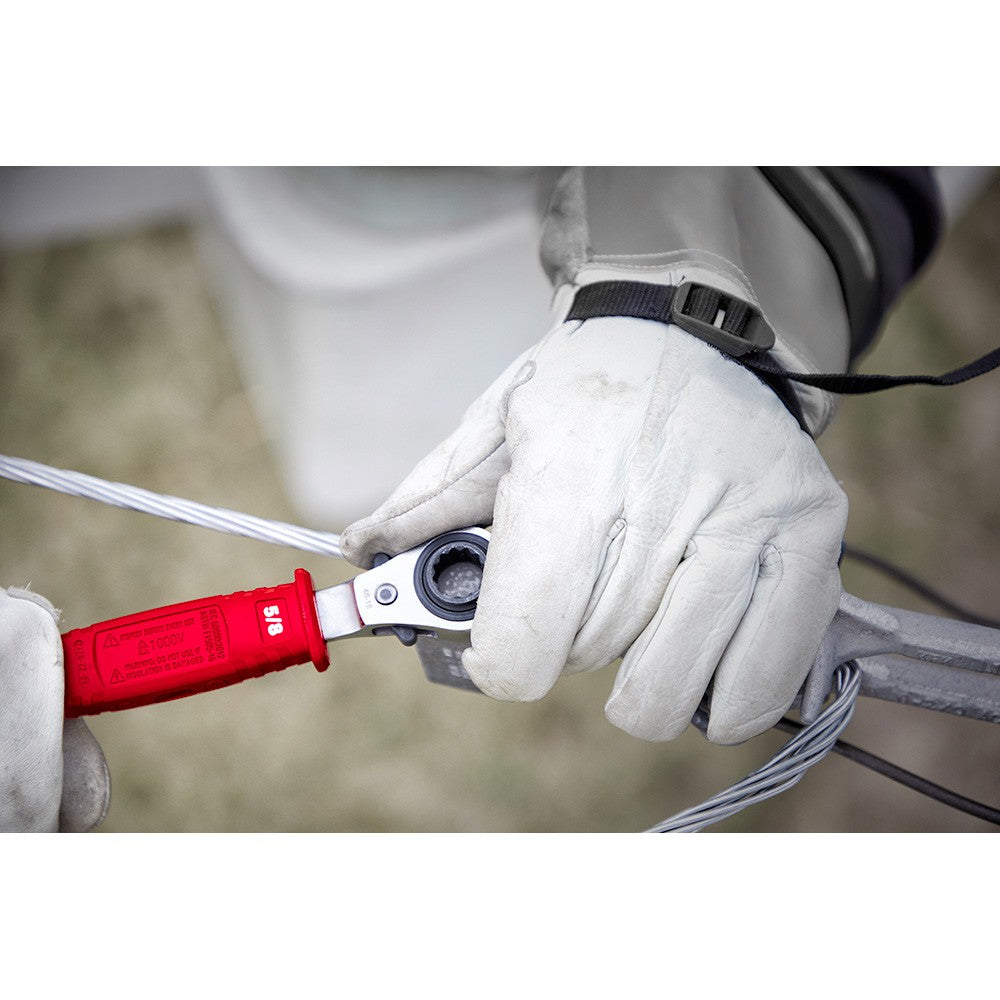 Milwaukee 48-22-9212 Lineman’s 4-in-1 Insulated Ratcheting Box Wrench