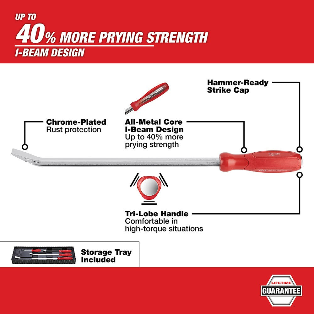 Milwaukee 48-22-9214 4 Piece Pry Bar Set