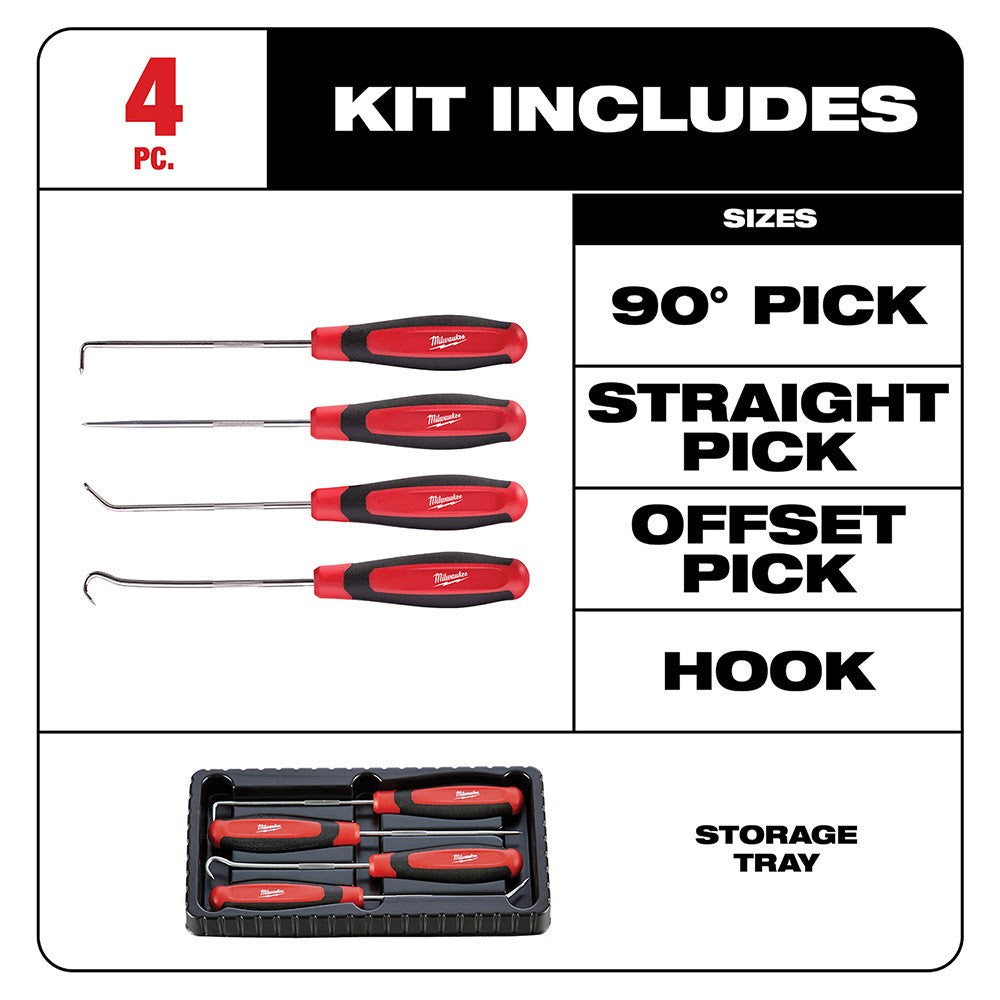 Milwaukee 48-22-9215 4 Piece Hook & Pick Set