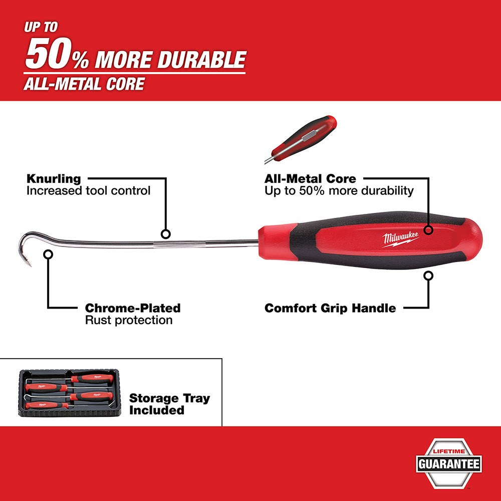Milwaukee 48-22-9215 4 Piece Hook & Pick Set
