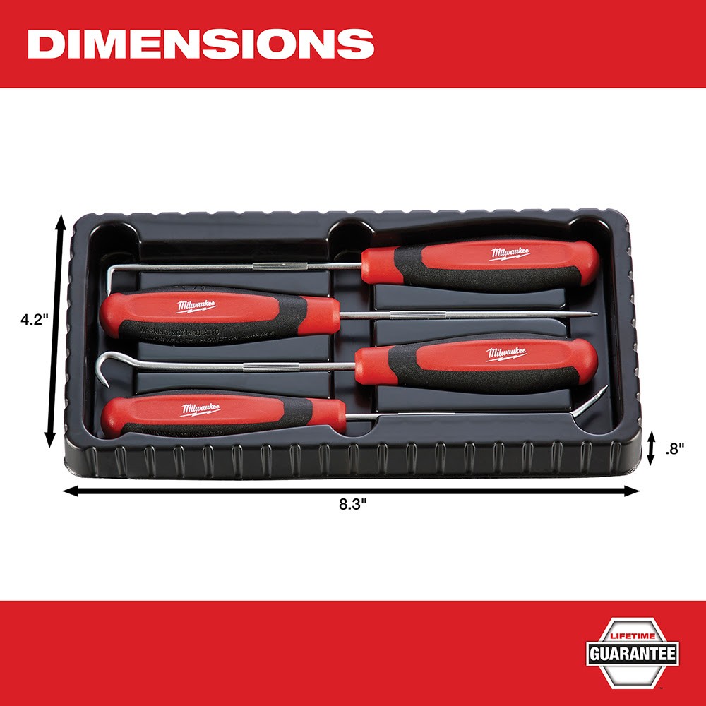 Milwaukee 48-22-9215 4 Piece Hook & Pick Set