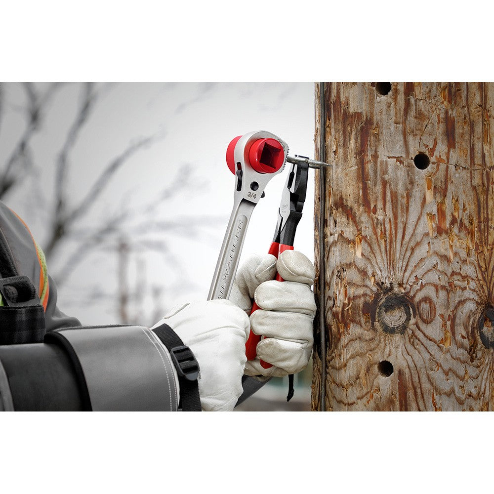 Milwaukee 48-22-9216M Linemans 5-in-1 Racheting Wrench w/ Milled Face